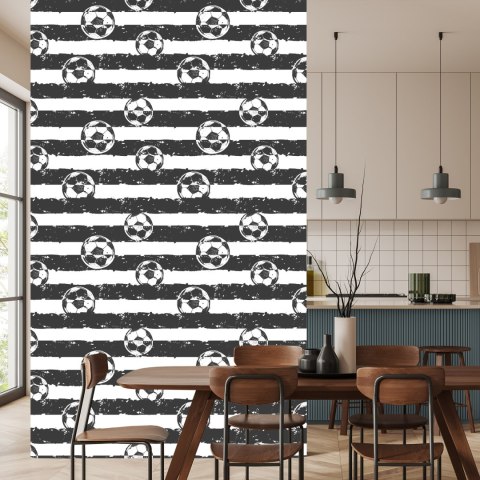 Tapeta Piłka Nożna Na Tle Pasków