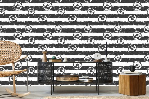 Tapeta Piłka Nożna Na Tle Pasków