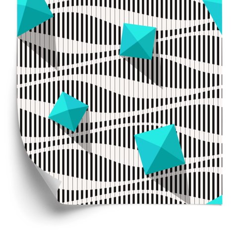 Tapeta Piramidy Na Czarno - Białym Tle - Efekt 3D