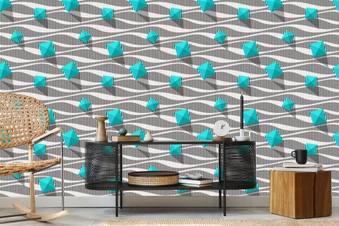 Tapeta Piramidy Na Czarno - Białym Tle - Efekt 3D