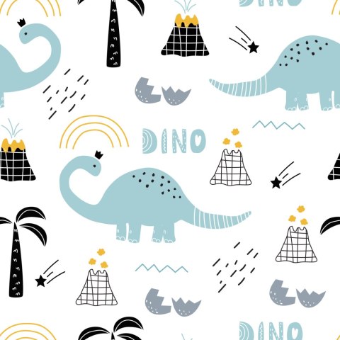 Tapeta Z Dinozaurami, Drzewa, Natura, Dla Dzieci