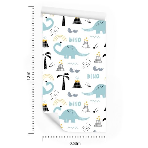 Tapeta Z Dinozaurami, Drzewa, Natura, Dla Dzieci