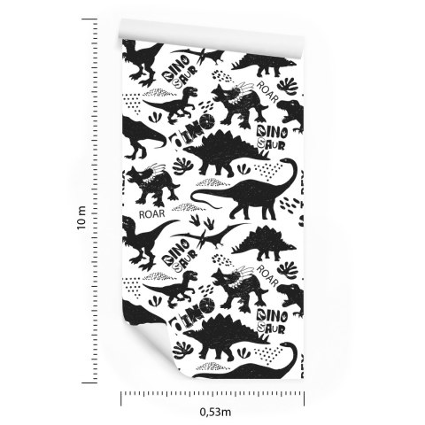 Tapeta Dinozaury Liście, Do Pokoju Dziecka