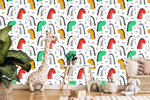 Tapeta Kolorowe Dinozaury