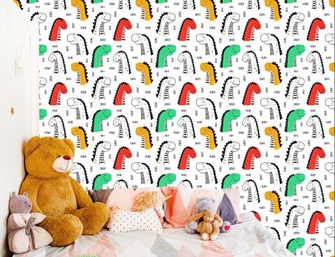 Tapeta Kolorowe Dinozaury