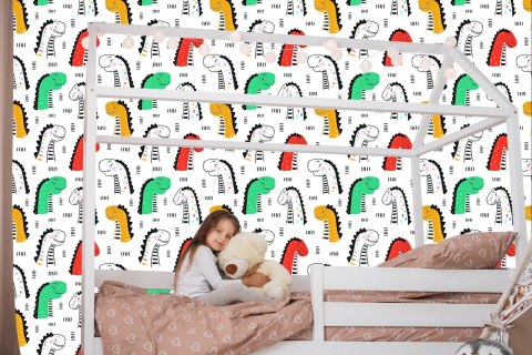 Tapeta Kolorowe Dinozaury