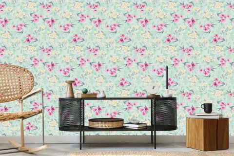 Tapeta Kolorowy Kwiatowy Wzór