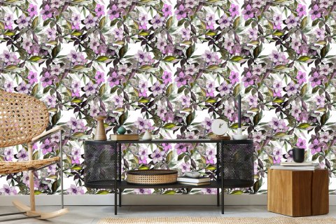 Tapeta Kwiaty Akwarela