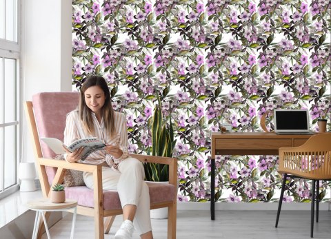 Tapeta Kwiaty Akwarela