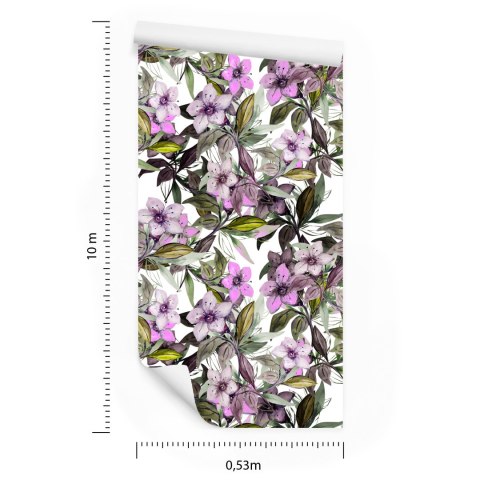 Tapeta Kwiaty Akwarela