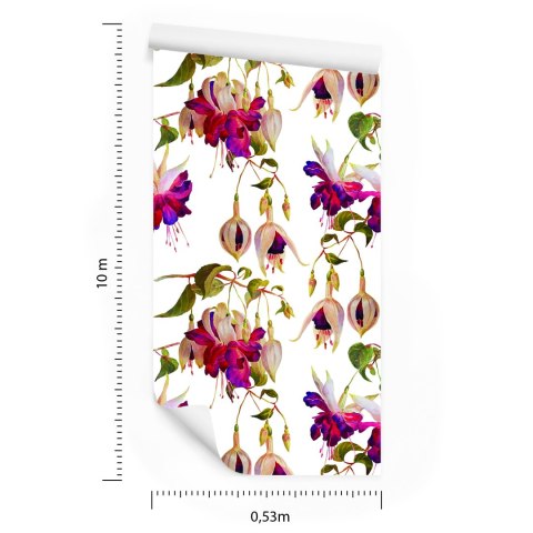 Tapeta Kwiaty Fuksja Natura Przyroda Do Salonu