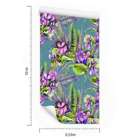 Tapeta Kwiaty Polne, Liście