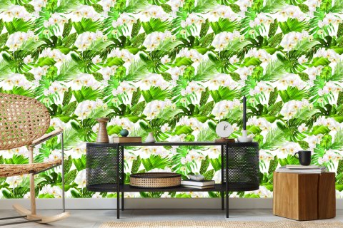 Tapeta Kwiaty Storczyki Natura Zieleń Do Salonu