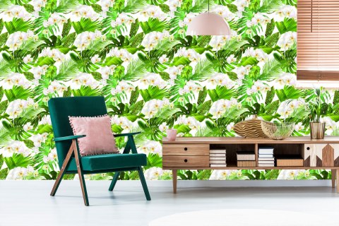 Tapeta Kwiaty Storczyki Natura Zieleń Do Salonu