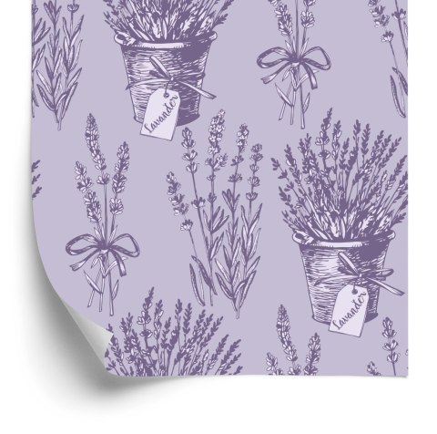Tapeta Lawenda W Stylu Retro