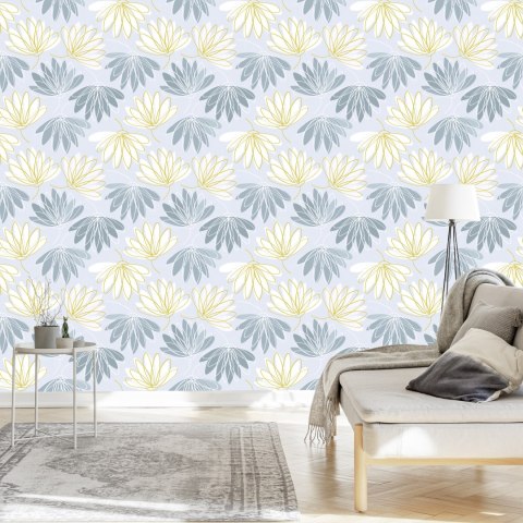 Tapeta Lilie Wodne Jak Narysowane