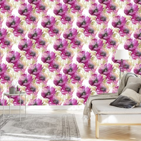 Tapeta Maki Malowane Akwarelą