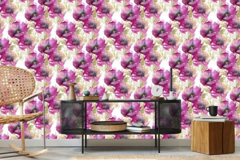 Tapeta Maki Malowane Akwarelą