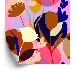 Tapeta Modne Kolorowe Kwiaty