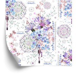 Tapeta Nowoczesna Kwiaty I Ornamenty Akwarela