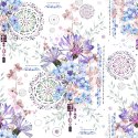 Tapeta Nowoczesna Kwiaty I Ornamenty Akwarela