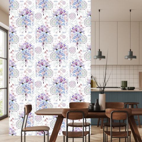 Tapeta Nowoczesna Kwiaty I Ornamenty Akwarela