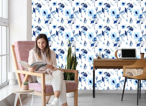 Tapeta Nowoczesny Kwiatowy Wzór