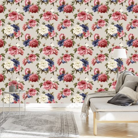 Tapeta Róże Malowane Akwarelą