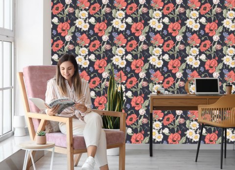 Tapeta Tulipany, Maki, Chabry I Stokrotki