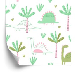 Tapeta W Dinozaury Drzewa Zieleń, Pokój Dziecięcy