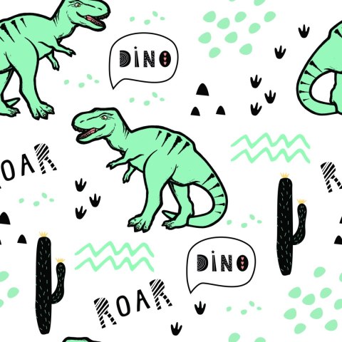 Tapeta W Dinozaury, Kaktusy, Do Pokoju Dziecka