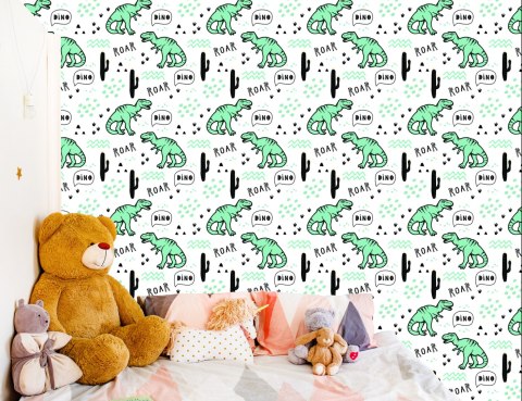 Tapeta W Dinozaury, Kaktusy, Do Pokoju Dziecka