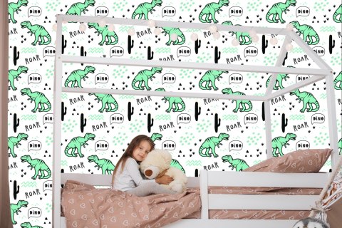 Tapeta W Dinozaury, Kaktusy, Do Pokoju Dziecka