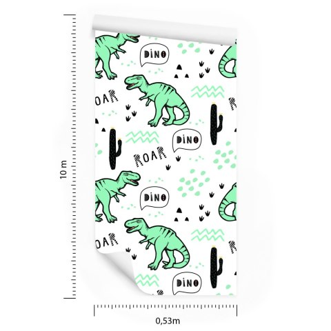 Tapeta W Dinozaury, Kaktusy, Do Pokoju Dziecka