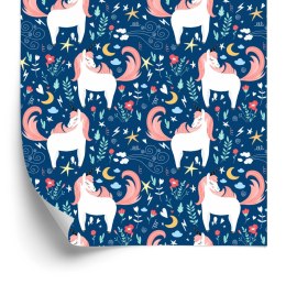 Tapeta Dla Dzieci - Jednorożce I Roślinki