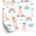 Tapeta Dla Dzieci - Jednorożce I Tęcza