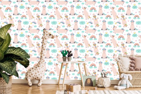 Tapeta Dla Dzieci - Jednorożce I Tęcza