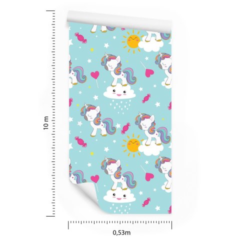 Tapeta Dla Dzieci - Piękne Śpiące Jednorożce