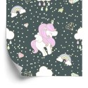 Tapeta Dla Dzieci - Śpiące Jednorożce
