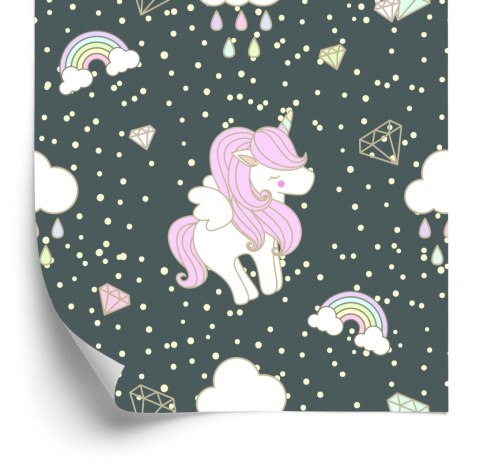 Tapeta Dla Dzieci - Śpiące Jednorożce