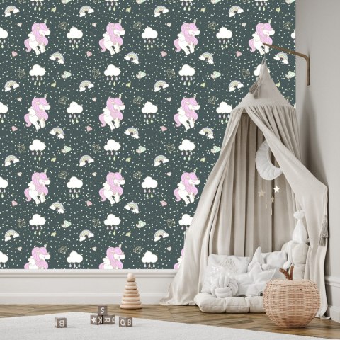 Tapeta Dla Dzieci - Śpiące Jednorożce