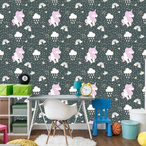 Tapeta Dla Dzieci - Śpiące Jednorożce