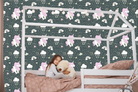 Tapeta Dla Dzieci - Śpiące Jednorożce