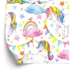 Tapeta Dla Dzieci - Tęczowe Jednorożce