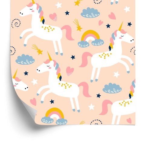 Tapeta Dla Dzieci - Urocze Kolorowe Jednorożce