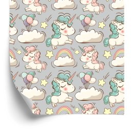 Tapeta Dla Dzieci - Uśmiechnięte Jednorożce