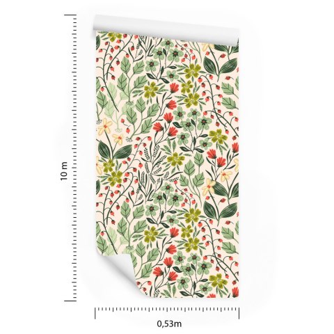 Tapeta Kwiaty I Owoce Leśne