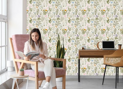 Tapeta Kwiaty Polne Z Jagodami