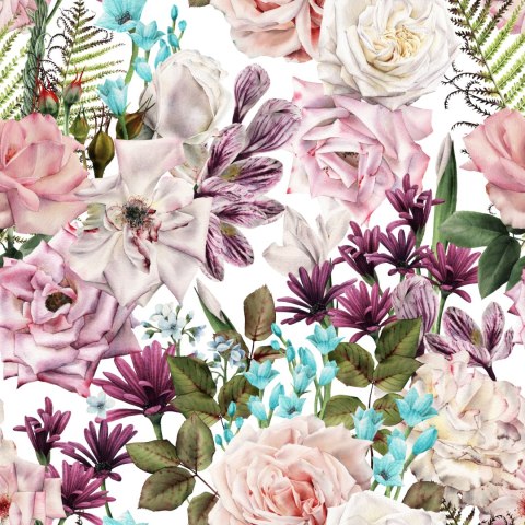 Tapeta Kwiaty W Różnorodnej Kolorystyce