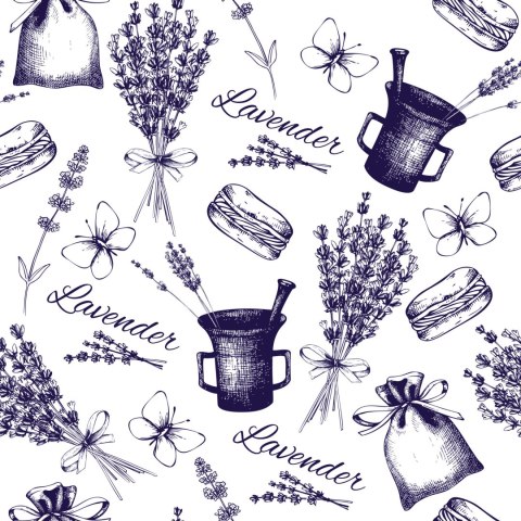 Tapeta Lawenda Jak Naszkicowana